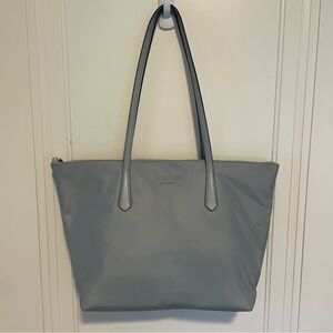 Kate Spade Baby Blue Nylon Tote Bag Everyday Travel Purse